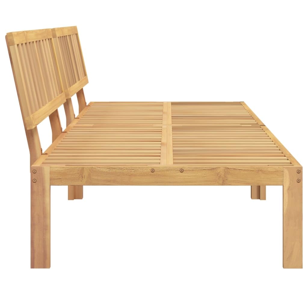Juego de 2 sofás de jardín de madera de acacia, 120 x 92 x 69 cm, diseño modular, madera resistente, salón para jardín, balcón, terraza