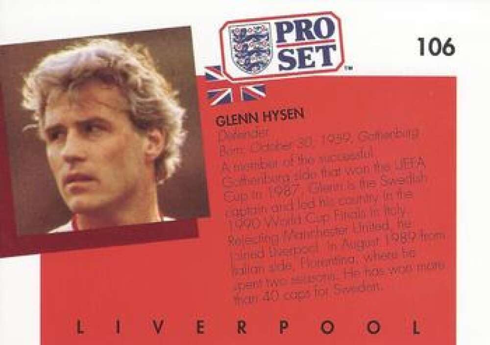 Amazon.com: 1990-91 Pro Set English League EPL #106 Glenn