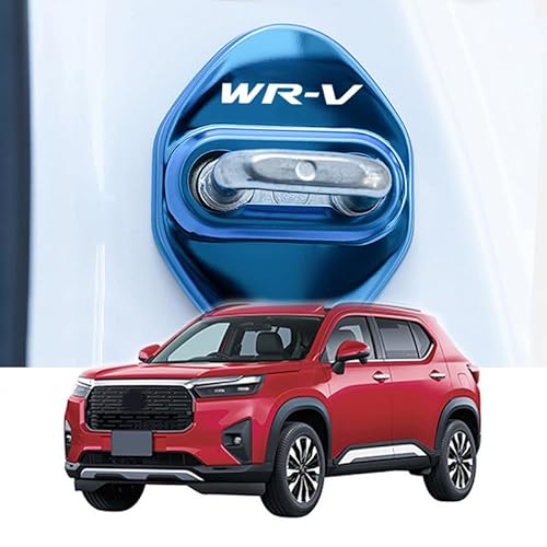 FOR 新型 wr-v WRV DG5 DGシリーズ(2024年3月〜現在)車ドアロック保護カバーケース防錆ステッカーデコレーション4個 wr-vアクセサリー (青)
