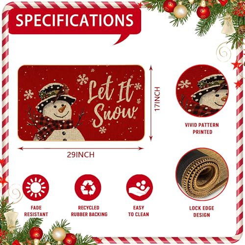Snowman-Let-it-Snow-Christmas-DoormatSnowflakes-Winte-Xmas-Decorative-Doot-Mat-Non-Slip-Low-Profile-Indoor-Outdoor-Welcome-Mat-Washable-Winter-Holiday-Doormat-17-x-29 Snowman Let it Snow Christmas DoormatSnowflakes Winte Xmas Decorative Doot Mat Non Slip Low Profile Indoor Outdoor Welcome Mat Washable Winter Holiday Doormat 17 x 29