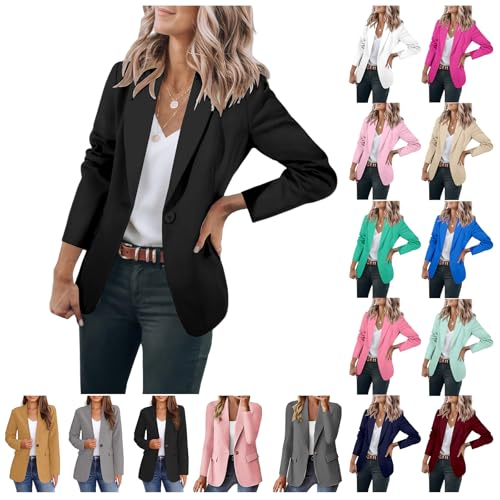 Women Casual Blazers Business Work Office Blazers Open Front Long Sleeve Work Office Suit Jackets Fashion Blazer4