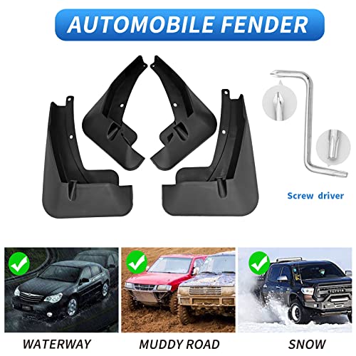 Image of Custom Fit for Mud Flaps Volkswagen Tiguan 2018-2024 (Does NOT Fit Tiguan R-Line) Mud Splash Guard Front and Rear 4-PC Set