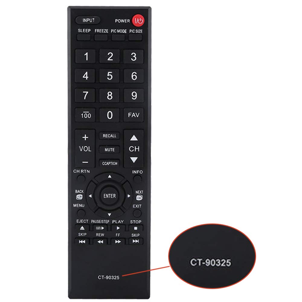 LOTEKOO CT-90325 Universal Remote Control Compatible with Toshiba TV 55S41U 55G310U 50L1400U 40E200U 32E200U 32C100U1/2 32DT1U 22Sl400 22Sl400U 19AV600U 55HT1 and More