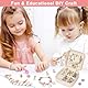 OdiuK Charm Armband Making Kit Geschenke, 66 Stück Armbänder Selber Machen mit Geschenkbox, Perlen, Anhängern, Armbänder, Halsketten und Tasche, Schmuck Bastelset für Kinder Schulanfang ab 5 Jahre