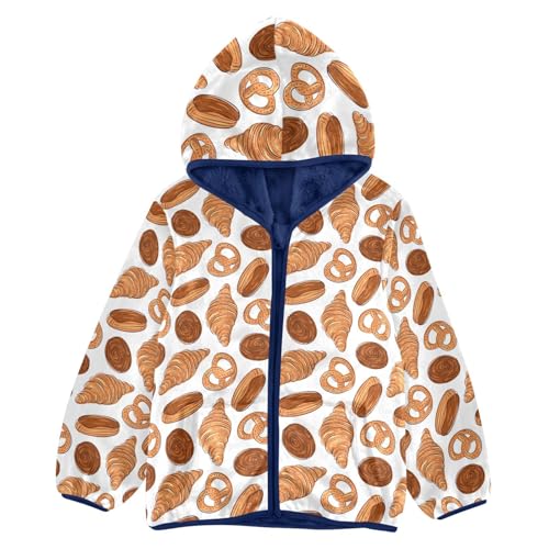Crook Bread Salt and Peppercake Cinnamon Girls Fleece Jacket Girls Fall Jacket Girls Zip Up Hoodie Girls Sherpa Jacket 2-10T