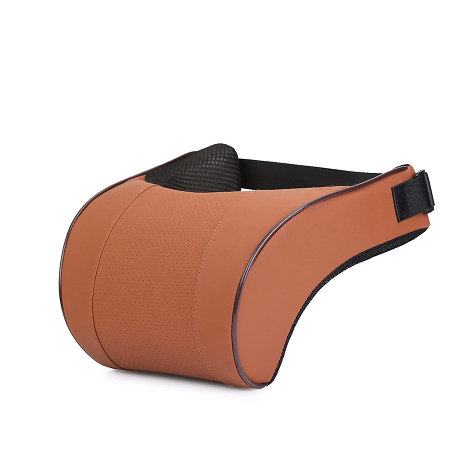 Cuscini per Il Collo dell'auto Protezione per poggiatesta in Pelle PU Cuscino per poggiatesta Universale Nero/Rosso Facile da installare e da Pulire (Color : Black)