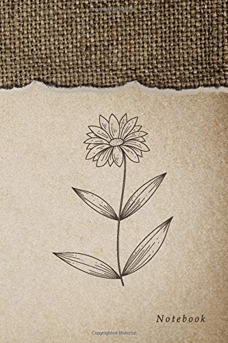 Notebook: Natural paper ECO flower design - Paperback Notebook, Journal, Diary, Composition Book (110 pages, College Ruled - lined pages, 6 x 9)