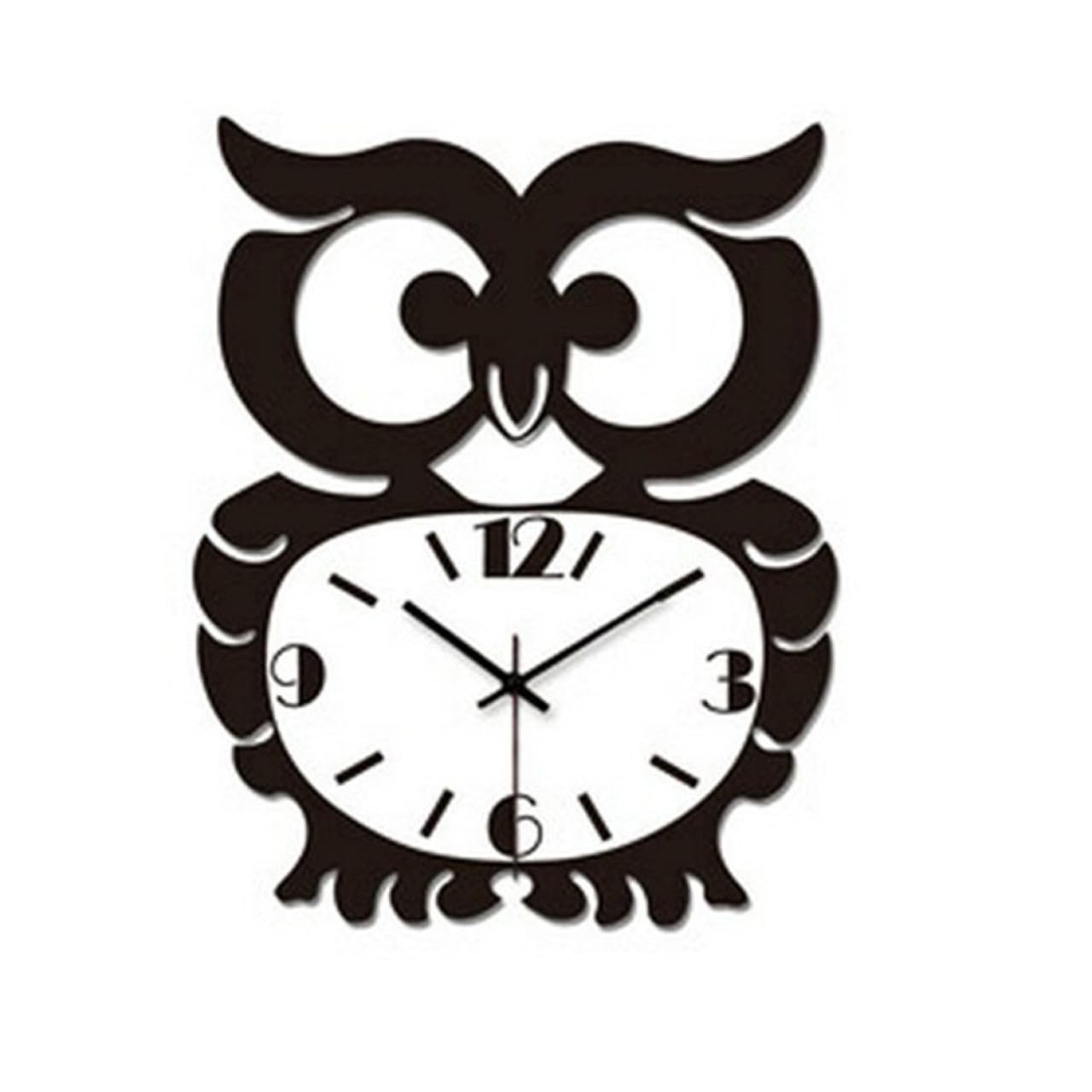 Horloge murale hibou en acrylique jojofuny vintage pour salon