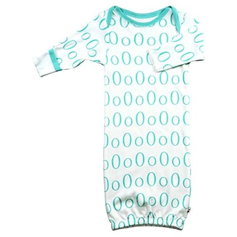 Babysoy Baby Long Sleeve Alphabet Pattern Gown/Bundler, O, 3-6 Months Blue Cover