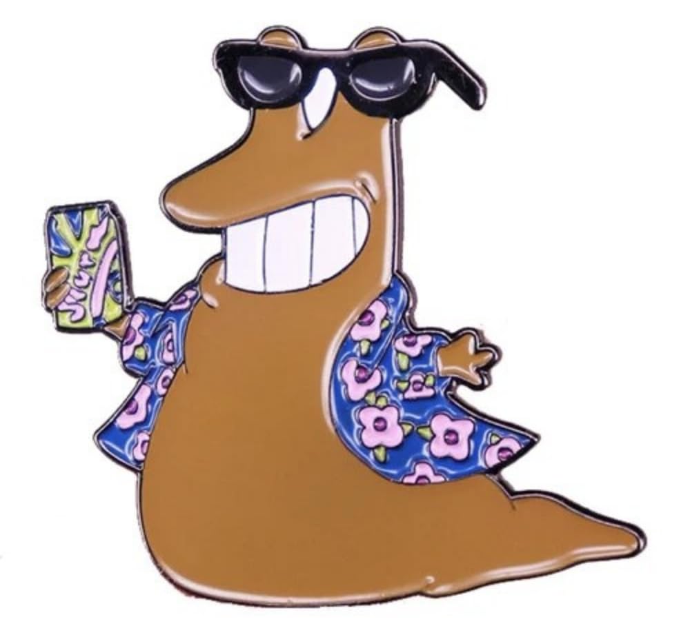 Pinstant Futurama Slurm Soft Drink Can Slurms McKenzie Highly Addictive Party Worm Animated Comedy TV Show 1.5" Enamel Pin Badge
