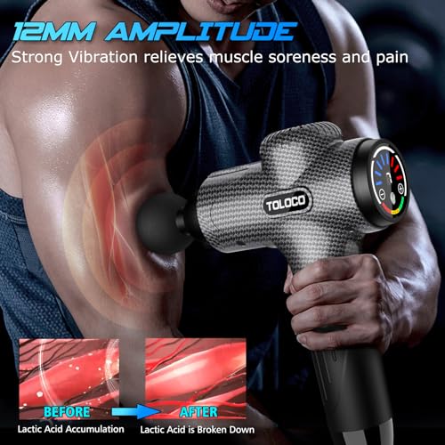 Toloco X8 Massage Gun, Upgrade Deep Tissue Back Massager With 10 Replacement Heads, Percussion Massage Guns For Athletes For Pain Relief, Super Quiet Electric Massager thumb #3