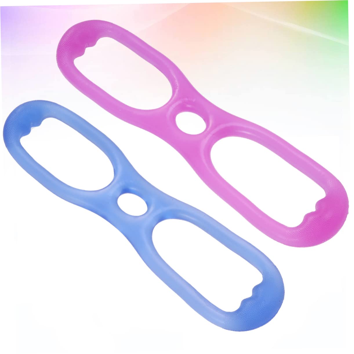 Veemoon 2pezzi Bande Di Resistenza Silicone Per Esercizi Di Yoga Per Allenamento Muscolare e Sviluppo Toracico Blu e Attrezzo Fitness Compatto e Portatile Per Body Building e Palestra