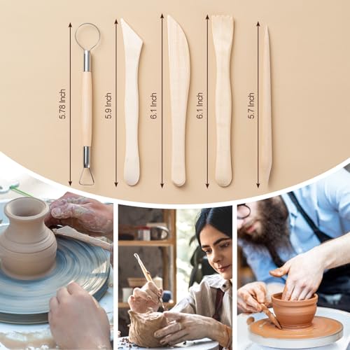 amrules clay tools kit 27 pcs pottery tools practical polymer clay sculpting tools kit air dry clay tools set for adults pottery craft dotting carving drawing molding modeling shaping