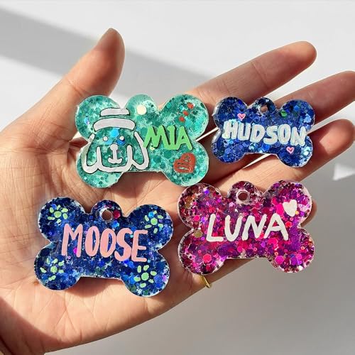 5cm Und 4cm Hundeknochen silikonformen Satz, Epoxidharz Formen Silikon, Silikonform Epoxidharz Knochenform DIY Resin Mold Set mit 15 Schlüsselringen & Sprungringen resin mold, Haustiermarkenform