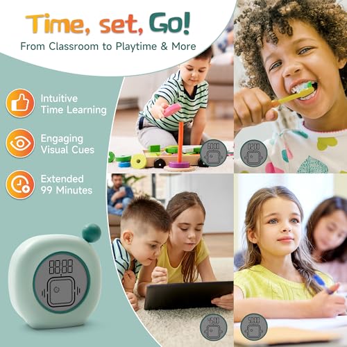 VEWINGL Productivity Timer & Clock with Alarm, Adjustable Desktop Timer for Autism, ADHD, Time Management, Ideal for Work, Study, Tasks, and Kitchen (Black) - Image 6