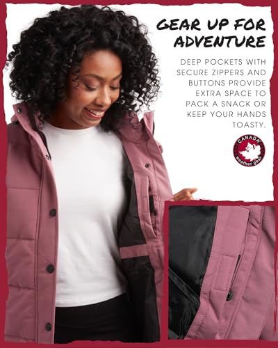 CANADA WEATHER GEAR Womens Winter Coat – Full Length Quilted Puffer Parka – Plus Size Heavyweight Maxi Jacket for Women, S-XL - Image 5