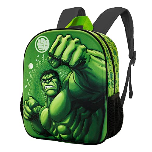 Marvel Hulk Fist-Mochila 3D Pequeña, Verde, 26 x 31 cm,...