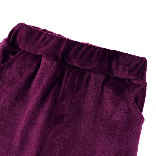 Kids Tales Girls Velour Hoodie Zipper Sweatsuit Boys 2 Pcs Velvet Tracksuit Zip Up Hoody Tops + Sweatpants Jogger Outfits Set4