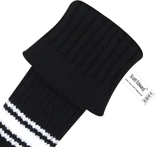 Miniatura 6 de Scott Edward Juego de 4 fundas de punto para cabezas de golf, hechas a mano, bien para conductores y calles, con cuello largo, pompones, para palos
