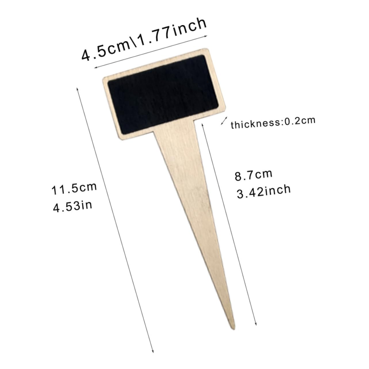 Sosoport 18pcs Wooden Chalkboard Stakes Versatile Plant Labels for Nursery Signs Easy to Write Erase Convenient Message Boards for Decor