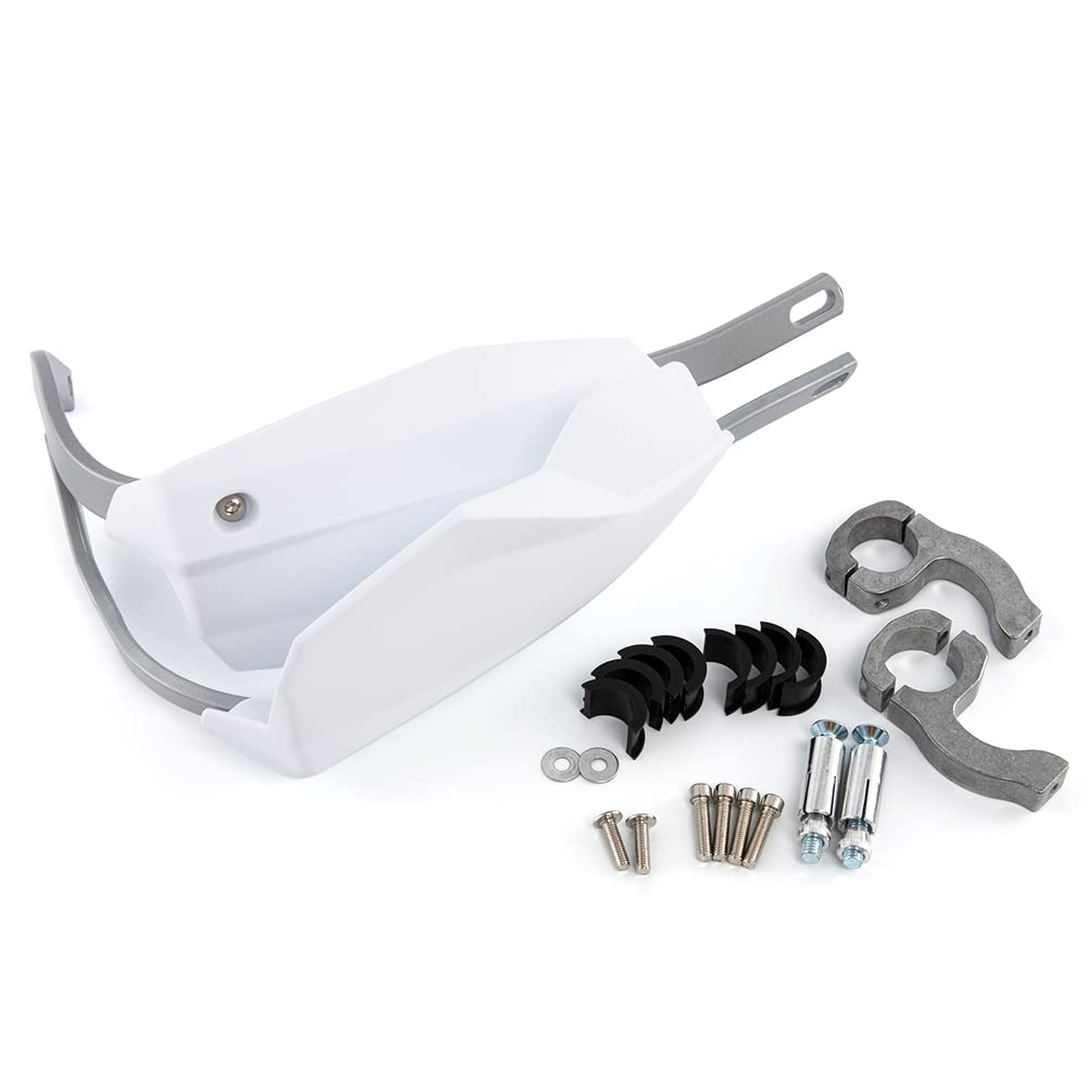 Motorrad Handschutz 22mm 28mm Griffschutz Schild Motorrad Motocross Roller Winddichter Lenker Handschutz Schutzausrüstung (Weiß)