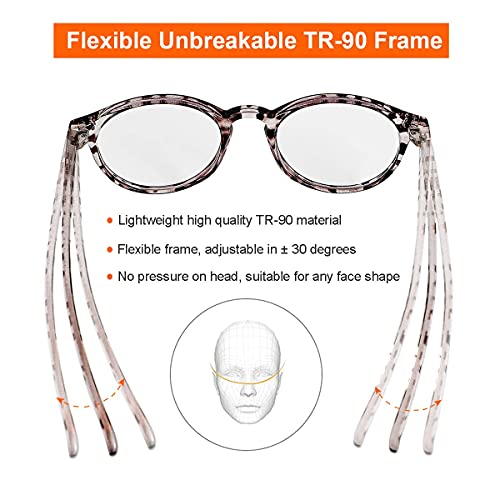 Image of Blue Light Glasses for Men Women, Vintage Round Frame Eyeglasses | Blue Light Blocking Glasses, Lightweight TR90 Frame, Work Gaming Daily Screen Office Computer Use