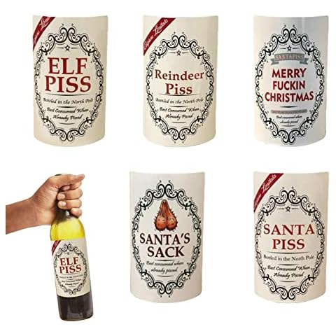 PW TOOLS Christmas Bottle Labels for Festive Decor Cover