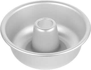Hemoton 5.74 Inch Fluted Tube Pan for Angel Food Cake Baking Mold Round Aluminum Alloy Bakeware for Chiffon and Gelatin Desserts Specialty Cake Pan