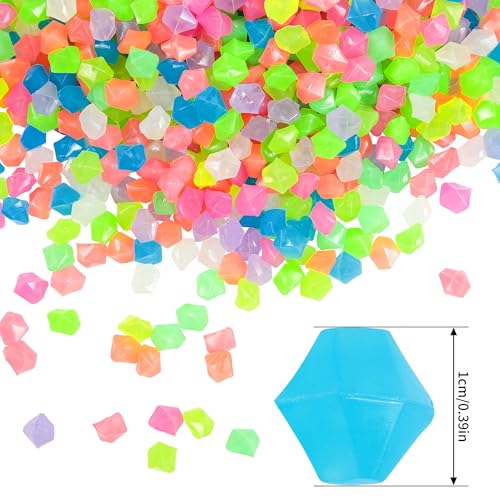 Image of 750 PCS Diamond Glow Rocks Mixed Color Luminous Stones Aquarium Fish Tank | OSOPOLA Diamondshaped Mixed Color Glow Rocks Luminous Pebbles For Aquarium Fish Tank FD05MX750C