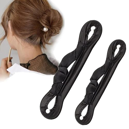 Máquina mágica para hacer moños de cabello, 2 piezas de esponja para el cabello, herramienta de moño fácil y perfecta, herramienta de moño de giro