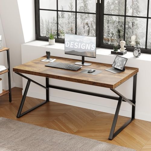 Klaxon Office Table for Home – Desktop Computer Table for Work & Study | Office Desk, Work Table, Gaming Table for PC (140 CM - Forest Dark, DIY Installation)