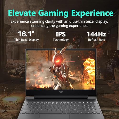 Image of HP Victus 16.1 inch FHD 144Hz i7 RTX 4060 Gaming Laptop, 16.1 inch FHD 144Hz, Intel i7-14700HX (Beats i9-13900H), NVIDIA GeForce RTX 4060, 16GB DDR5 RAM, 1TB SSD, W11H, with 512GB External SSD Bundle