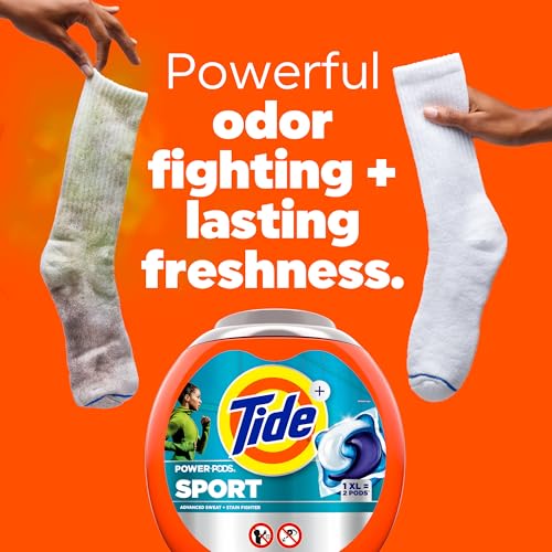 image for Tide Power PODS Laundry Detergent Soap Pacs with Febreze Sport, 63 Cou