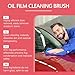 2PCS Automotive Oil Film Cleaning Brush for Car Windows, Glass Cleaning Board for Windshield, Universal Glass Cleaning Wipe Board, Oil Film Remover with Refill Liquid, Hydrophobic Glass Coating
