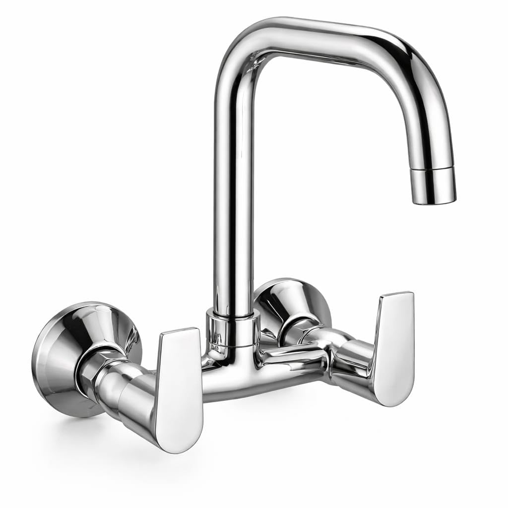 10X Brass Sink Mixer Tap - Chrome Finish -1