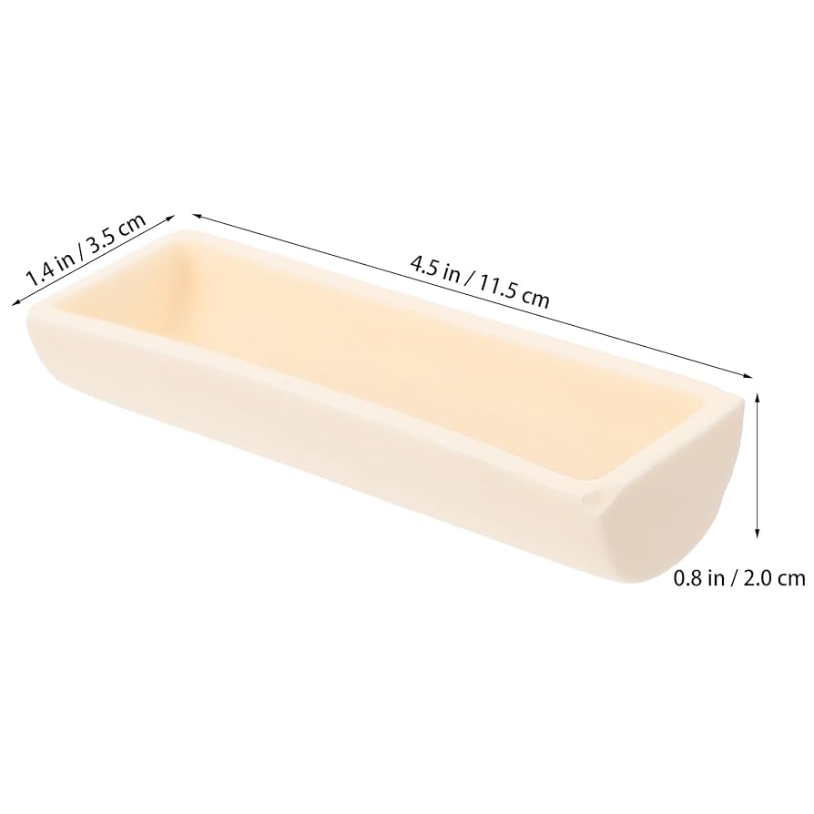 5.9 * 1.57 * 0.79inch Rectangle Alumina Ceramic Crucible Boat: High Temperature Alumina Ceramic Crucible Sample Holder Crucibles For Melting Metal