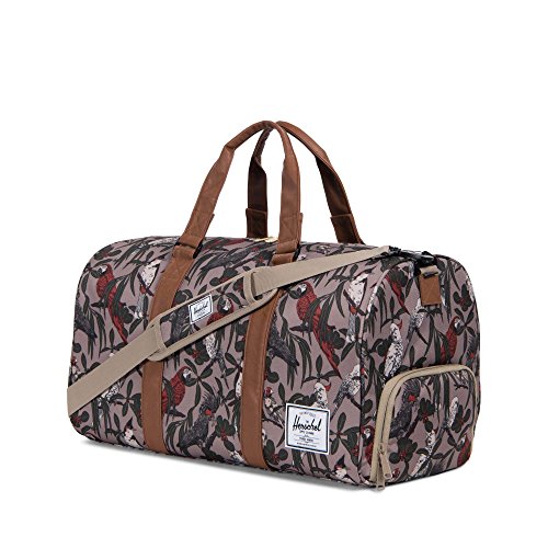 Image of Herschel Supply Co. Novel Duffle Bag, Brindle Parlour /Tan Synthetic Leather
