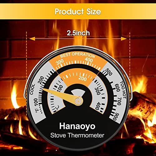 Hanaoyo Stove Thermometer Wood Stove Temperature Stove Top