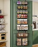 Eastherry Over The Door Organizer，8-Tier Over The Door Pantry Organizer with Adjustable Baskets，Metal Hanging Pantry Organizers and Storage for Kitchen, Back of Door Seasoning Rack (Black)