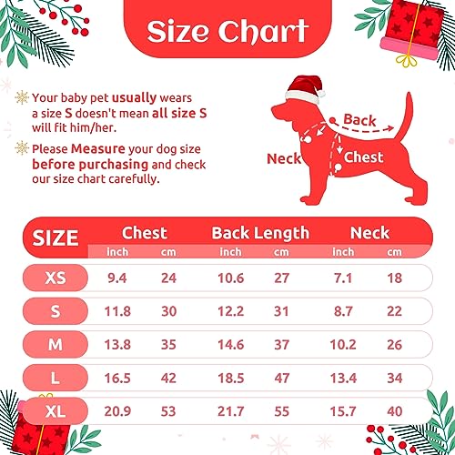 ABRRLO Christmas Dog Jumpers Red Xmas Dog Sweater Dress Winter Warm Pet Outfits Clothes Snowflake Puppy Christmas Costumes Cat Knitted Clothing for Small Medium Large Dogs Cats (Red Dress,L) - Image 4