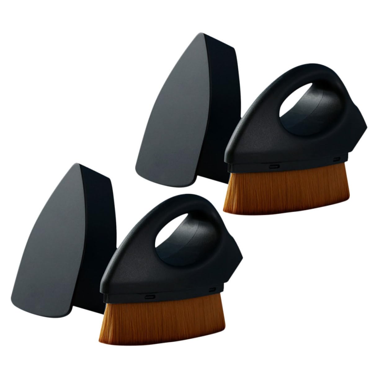 WOFASHPURET 2pcs Flat Top Foundation Brush Soft Blush Makeup Brush for Women Liquid Applicator for Effortless Blending Elegant Design Easy to Clean for Facial Makeup