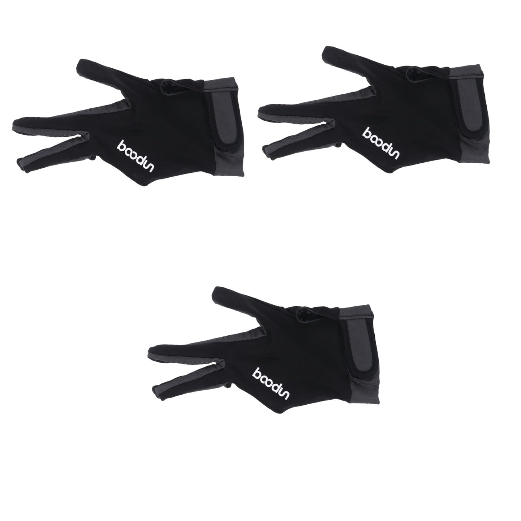 INOOMP 2 Pièces Gants De Billard Gants sans Doigts 3 Doigts Gant De Billard Accessoire À Trois Doigts Gant De Billard Gris Foncé Billard Billard Hommes Et Femmes Gant De Queue De Billard
