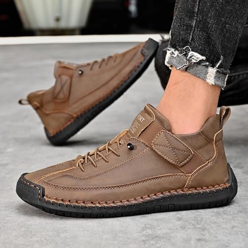 Beelovy Shoes for Men, Beelovy Handmade Leather Sneakers for Men & Women, Soft Comfort & Orthopedic Support Slip on Walking Loafers for Travel and Walk3