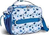 YOLAY Kids Double Insulated Lunch Bag for Girls Boys - Durable Spacious With Zippered Pocket, Adjustable Straps & Handles - Bento Bag for School & Outdoor, Dino Smart