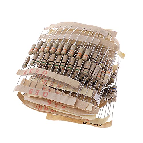 Cermant 300pcs 30 Values 1W 0.1ohm-750ohm 5% Carbon Film Resistor Assortment Kit