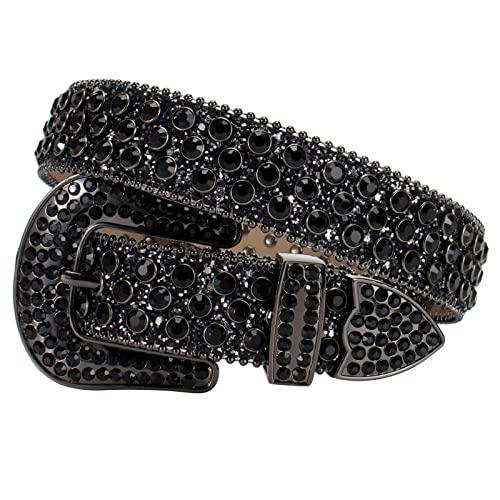 Rhinestone Belt - Shining Diamond Studded Belt for Men & Women - Cowgirl Cowboy Punk Y2K Style