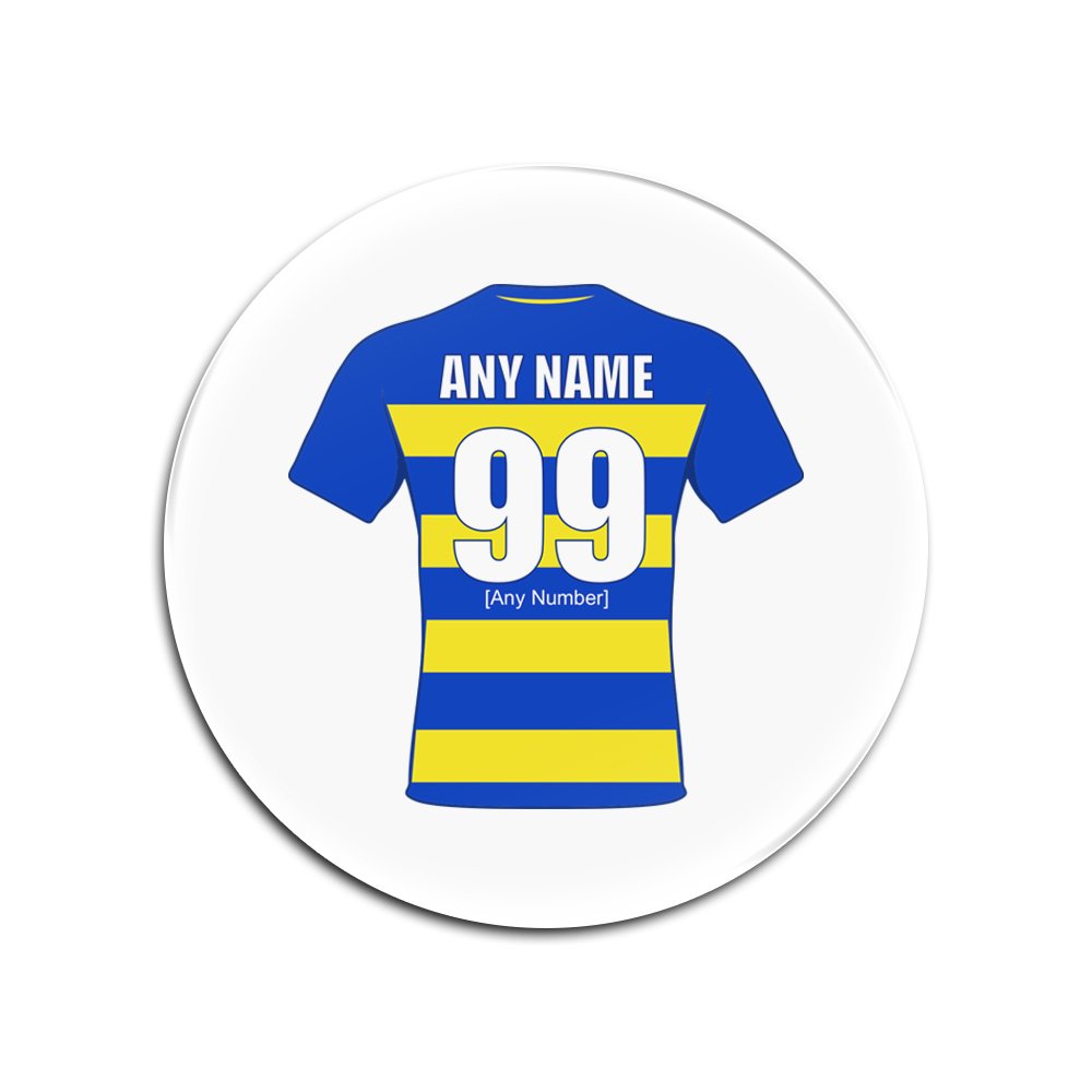 UNIGIFT Personalised Gift - Warrington Wolves Round Glass Coaster (Rugby League Design Theme, Colour Options) - Any Name/Message on Your Unique Mat Pad - The Wire