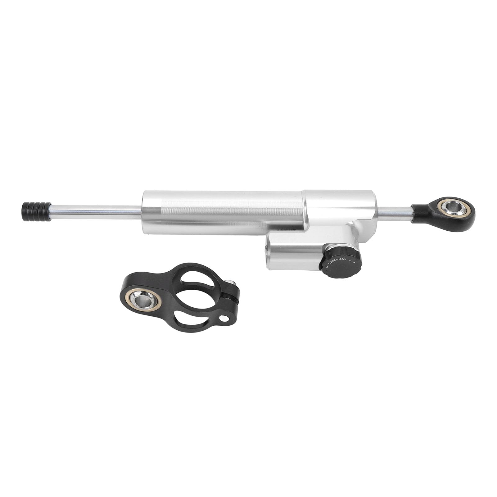 FILFEEL Amortisseur de Direction de Moto – Améliore la stabilité et pour une Utilisation Universelle en Moto en Finition Gris foncé (SILVER)