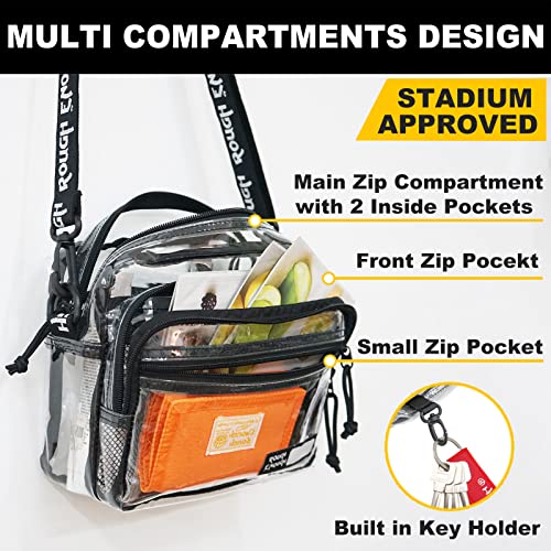 Rough Enough Clear Crossbody Bag Purse for Women Stadium Approved Events Sports Concert Country Outfits4