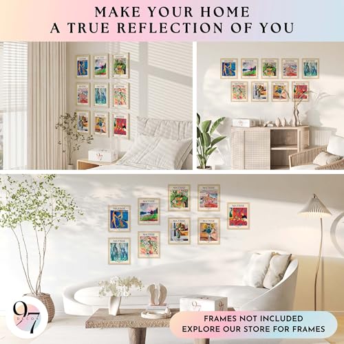 97 Decor Matisse Wall Art - Matisse Poster Set, Vintage Prints for Room Aesthetic, Abstract Painting Pictures for Dorm (8x10 UNFRAMED)